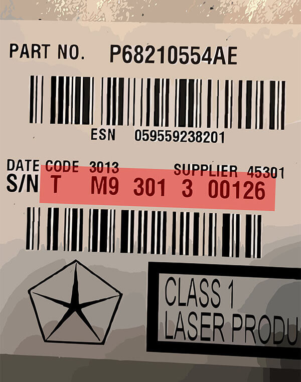 Chrysler serial number Car radio code finder